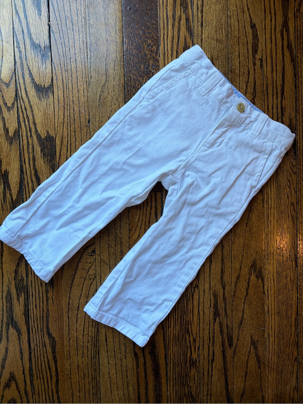 Janie and Jack The Twill Pant - Toddler Boys White Pants Size 18-24 Months